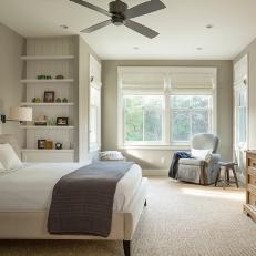 Neutral Bedroom with Farmhouse Details