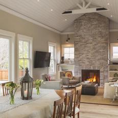 Neutral Living Room with Rustic, Modern Elements