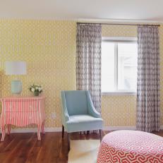 Pattern Mixing in a Colorful, Cottage Master Bedroom