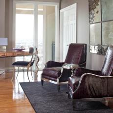 Glam Home Office in Colorado Penthouse
