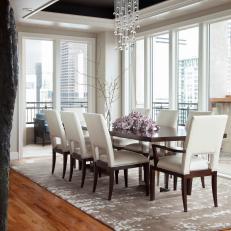 Glamorous, Transitional Dining Room in Colorado