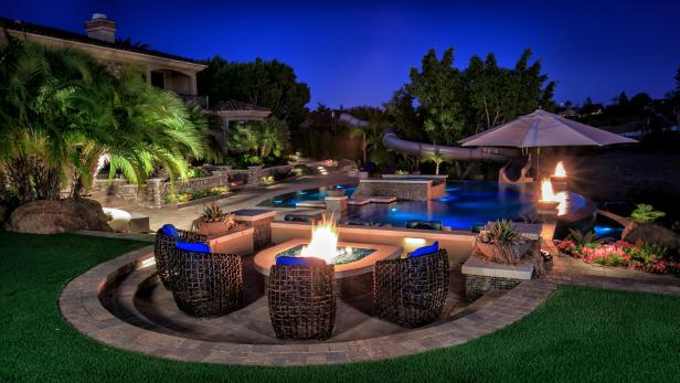 Fire Pit and Swimming Pool 
