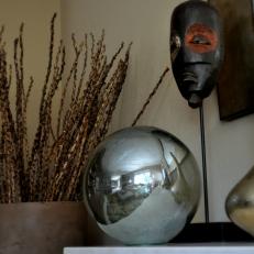 Contemporary Metallic Vases in Living Room