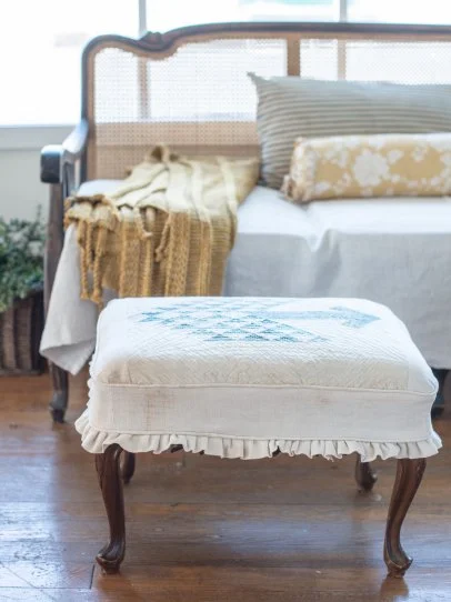 How to Slipcover an Ottoman HGTV