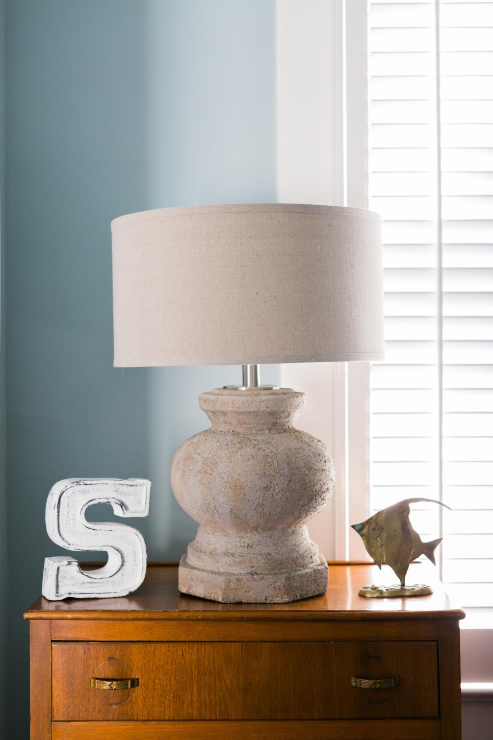 lamp on dresser