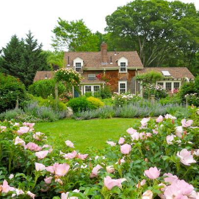 A Formal Cottage Garden with Gazebo