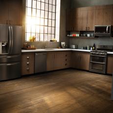 LG Black Stainless Steel Series Modern Loft Kitchen