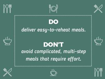 Do deliver easy-to-reheat meals.