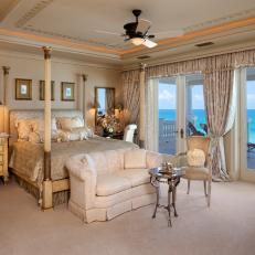 Neutral Victorian Bedroom With Four Poster Bedroom