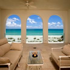 Porch With Arches and Beach View