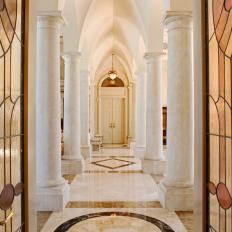 Colonnade With Marble Floor