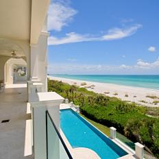 Balcony With Beach and Pool View