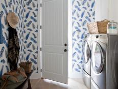 HGTV Dream Home 2017: Laundry Room With Patterned Walls, Mudroom