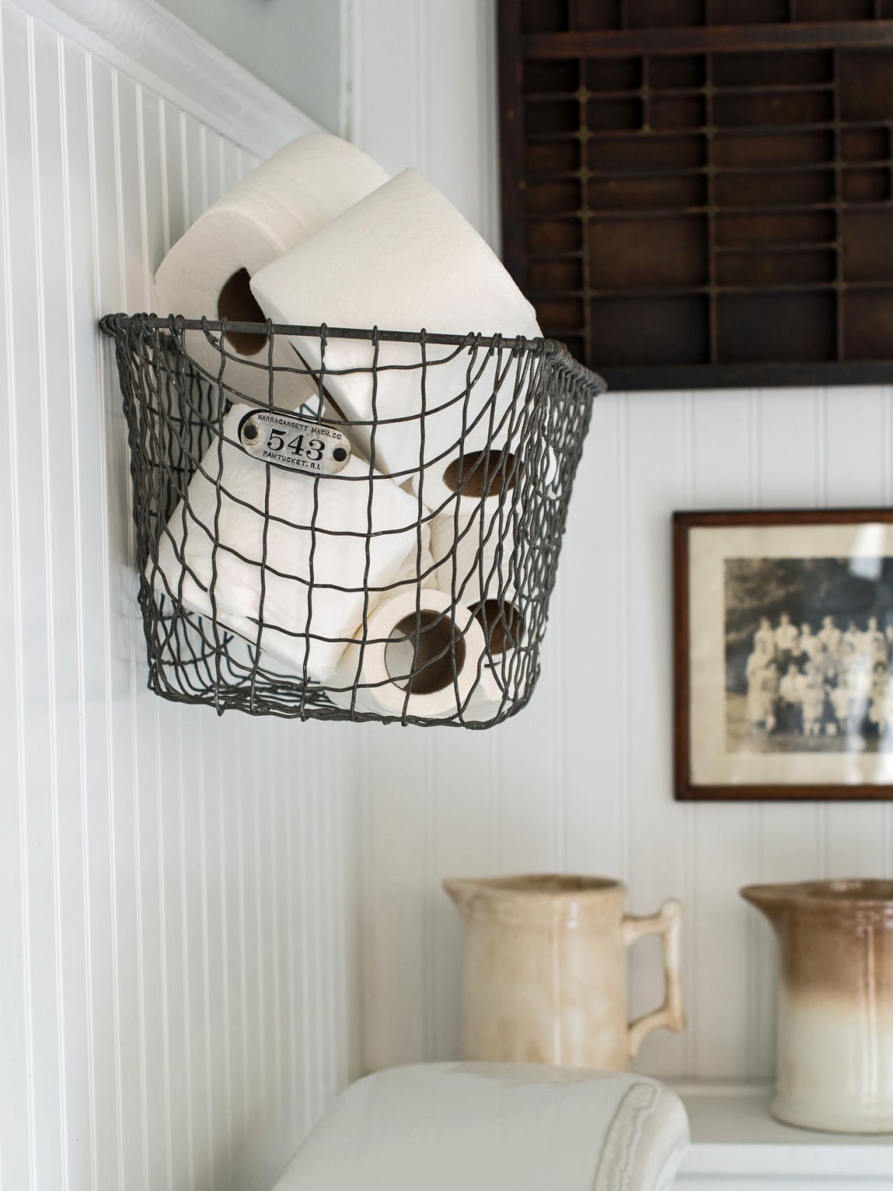 Easily Boost Bathroom Storage With WallMounted Baskets HGTV