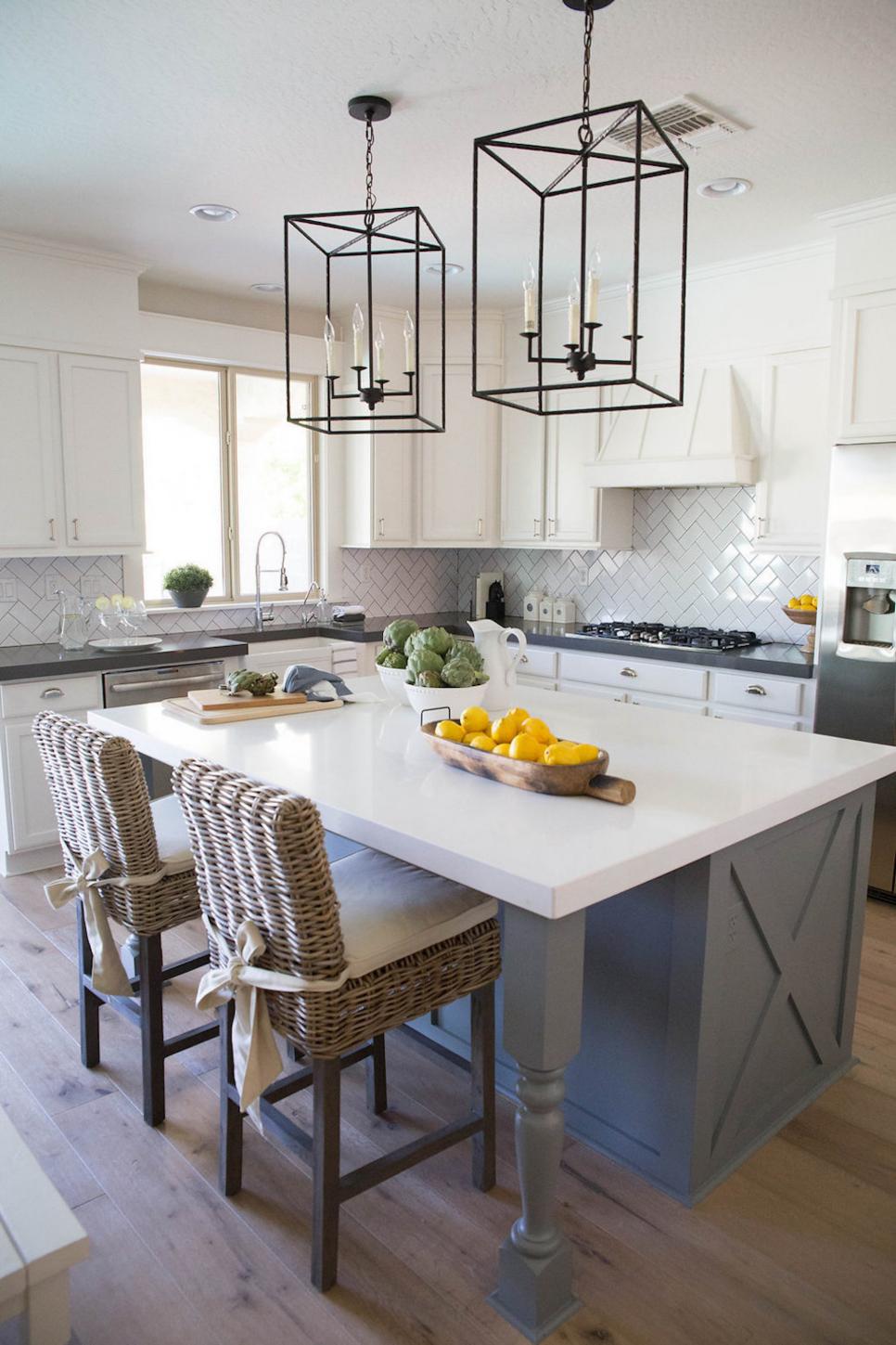 Metal Pendant Lights Over Kitchen Island HGTV