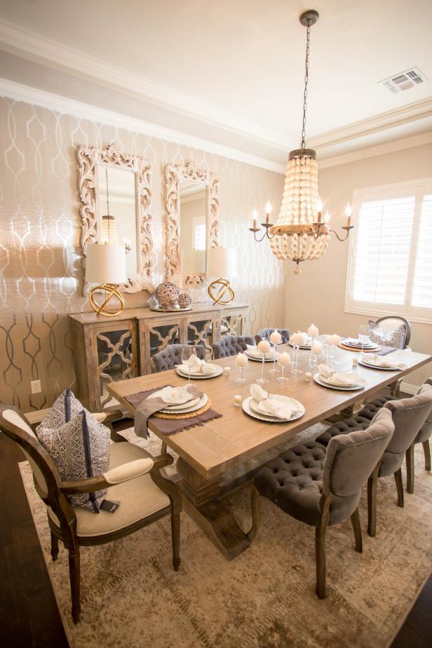 Comfortable Dining Chairs in Elegant Dining Room | HGTV