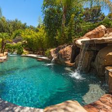 Backyard Pool is Tropical, Relaxing