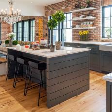 Modern Island in Kitchen Adds Functionality and Style