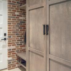 Mudroom with Shelves and Cabinets