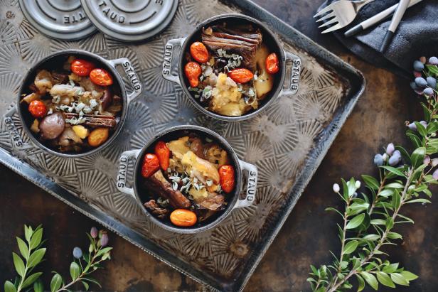 Leftover Roast with Veggies, Cherries and Sage