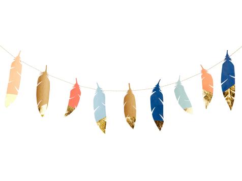 How to Make a Paper Bag Feather Garland
