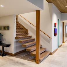 Art-Filled Contemporary Entry and Hall