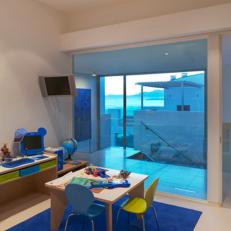 Contemporary Playroom Full of Color