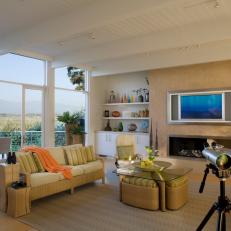 Contemporary Living Room is Bright and Airy