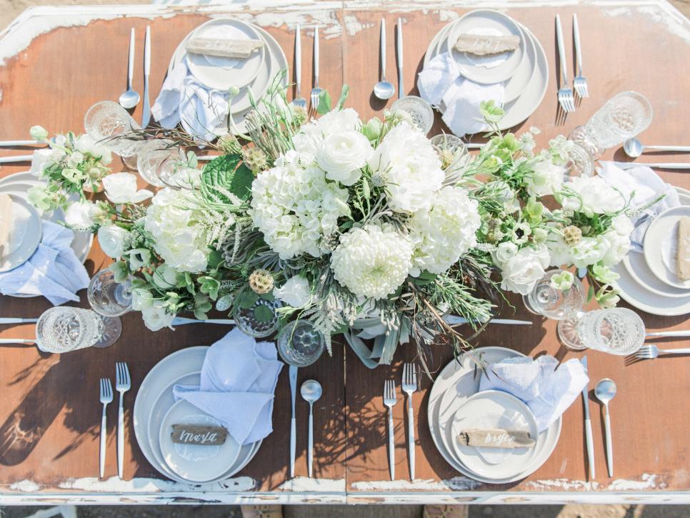 Fuchsia Ivory Rose Table Centerpiece Wedding Decoration