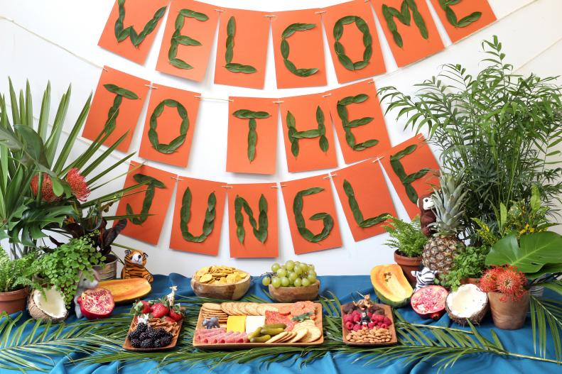 Jungle Theme Baby Shower Food and Decorations