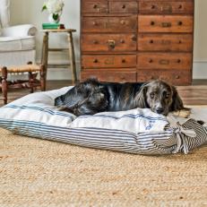 DIY Farmhouse-Style Dog Bed Cover