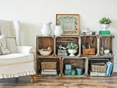This easy-to-build storage unit is a great way to give new life to old crates to create a functional, one-of-a-kind piece for your home. 