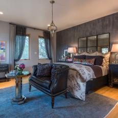Contemporary Girls Bedroom With Dark Colors