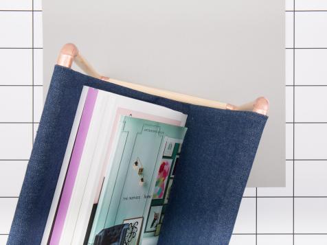 How to Make a No-Sew Fabric Magazine Rack