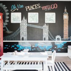 Contemporary Playroom With London Scenes