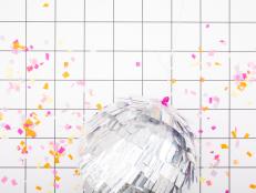 There is always a reason to celebrate, but it’s not a real party until someone breaks out a piñata. This shimmering confetti disco ball piñata is perfect for theme parties, birthdays or receptions but, let’s be honest, it screams NYE! 