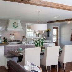 Gray Cottage Open Plan Kitchen and Dining Room