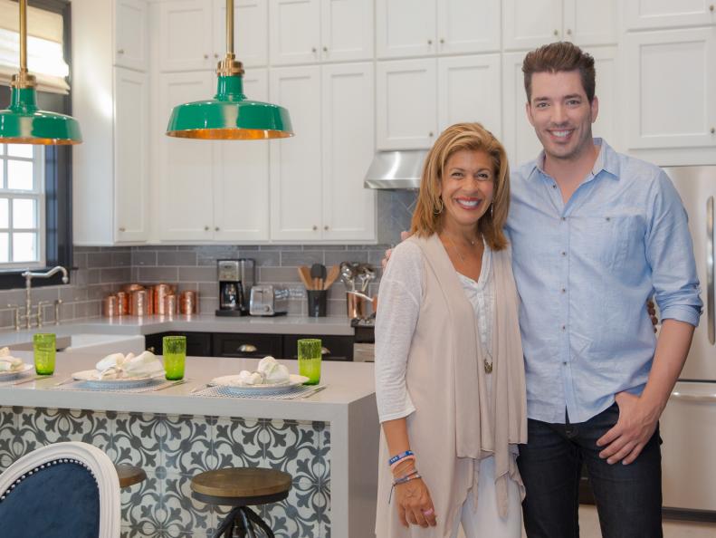 Guest judge Hoda Kotb inspects Jonathan's kitchen, as seen on Brothers Take New Orleans. (portrait)