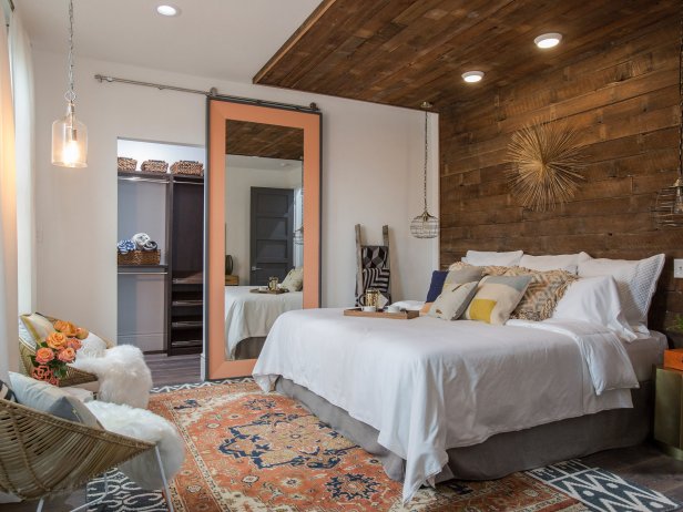 Master bedroom in Drew Scott's design, as seen on Brothers Take New Orleans. (after)