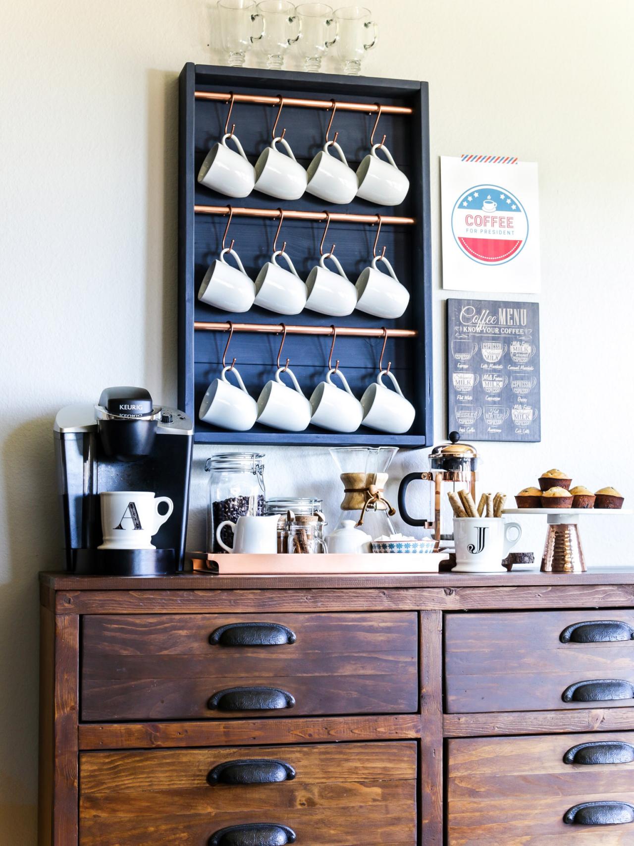 Upgrade Your Kitchen With A Stylish Diy Coffee Bar Hgtv