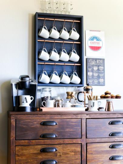 Upgrade Your Kitchen With a Stylish DIY Coffee Bar