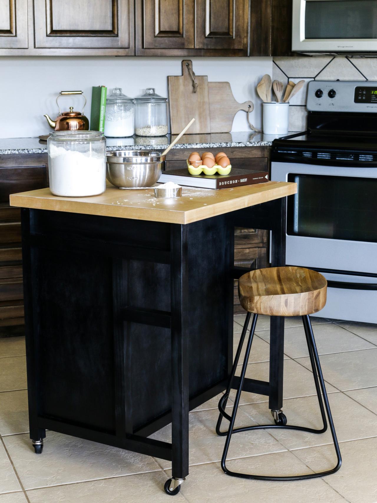 How To Build A Diy Kitchen Island On Wheels Hgtv