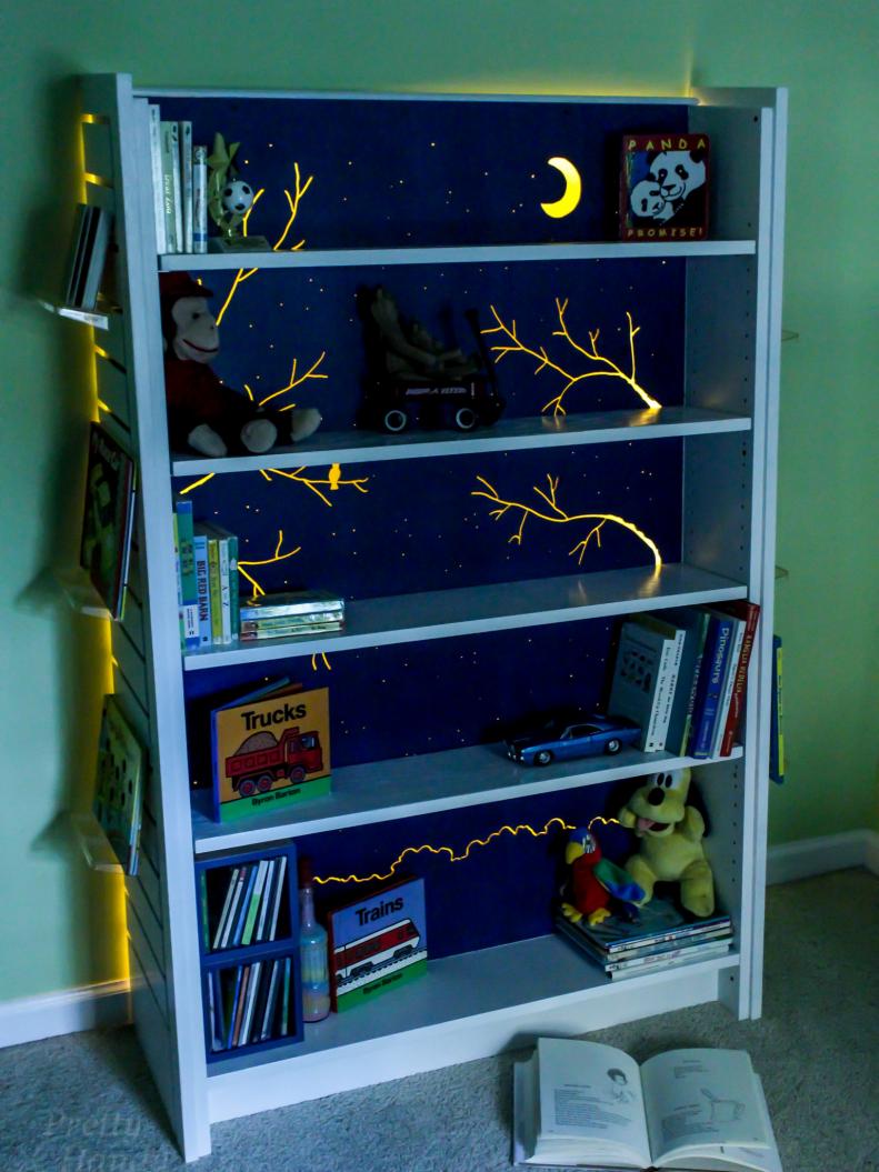 DIY bookshelf design by Pretty Handy Girl.