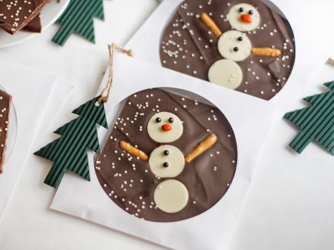 Homemade Treat: Snowman Chocolate Bark