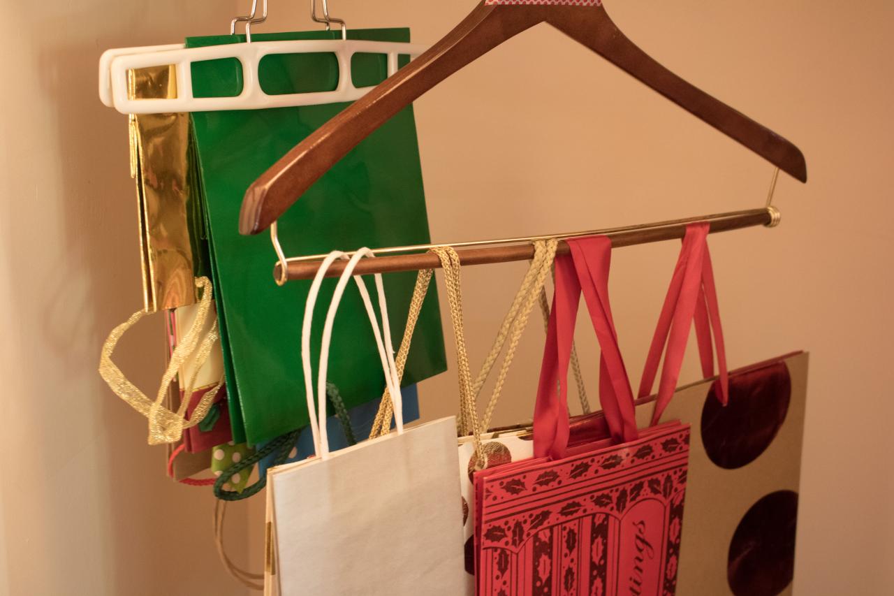 14 Ways to Organize Your Wrapping Paper and Gift Bags