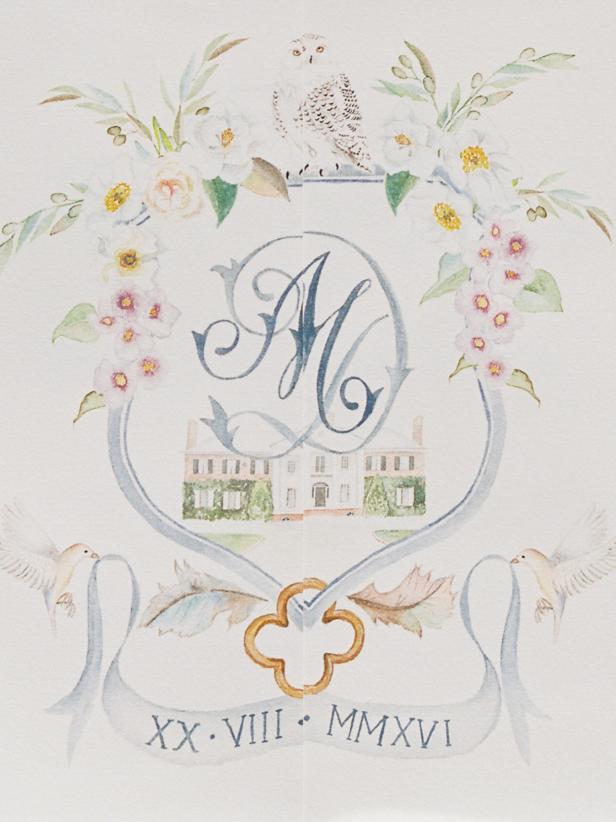Hand-Drawn Watercolor Family Crest