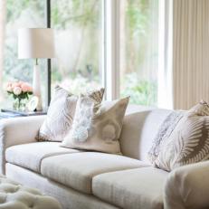 White Sofa With Pillows