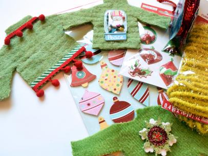 Diy ugly sweater outlet ornaments