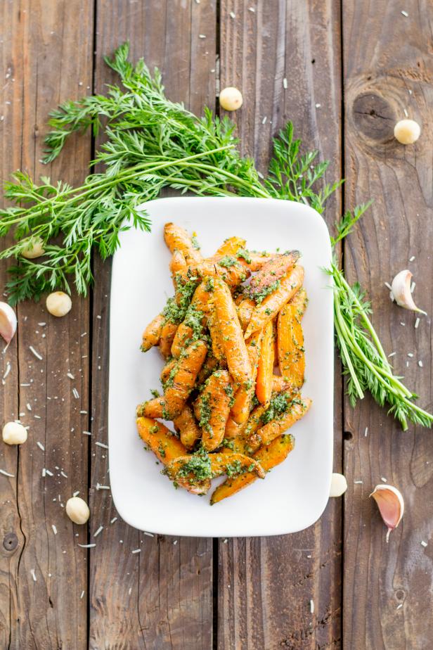 plate of roasted carrots