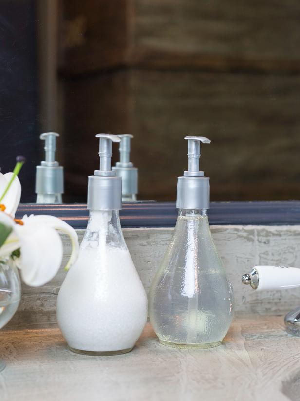 Create Modern Soap Dispensers from Orangina Bottles